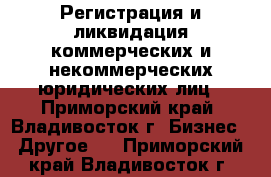 Регистрация и ликвидация коммерческих и некоммерческих юридических лиц - Приморский край, Владивосток г. Бизнес » Другое   . Приморский край,Владивосток г.